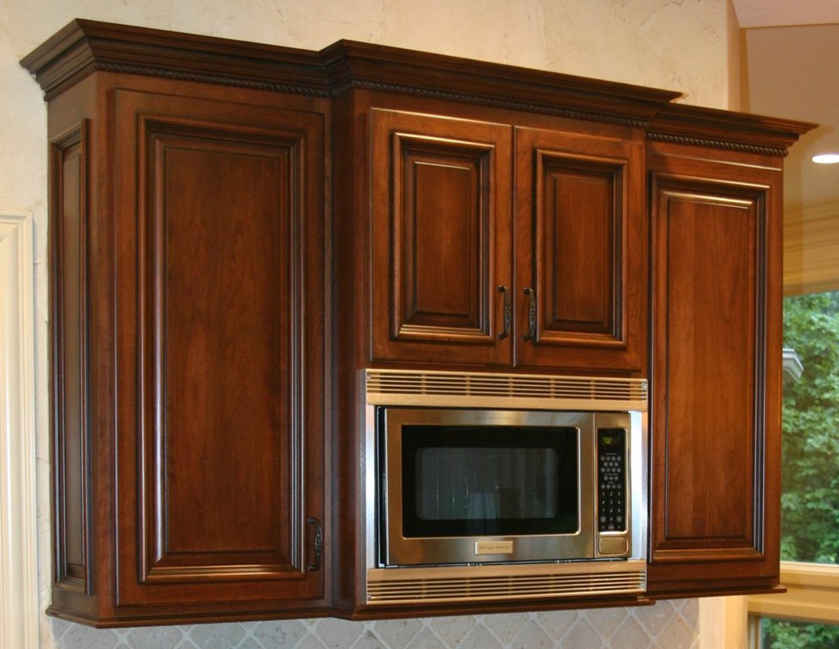 Elegant Kitchen with Built-in Microwave 